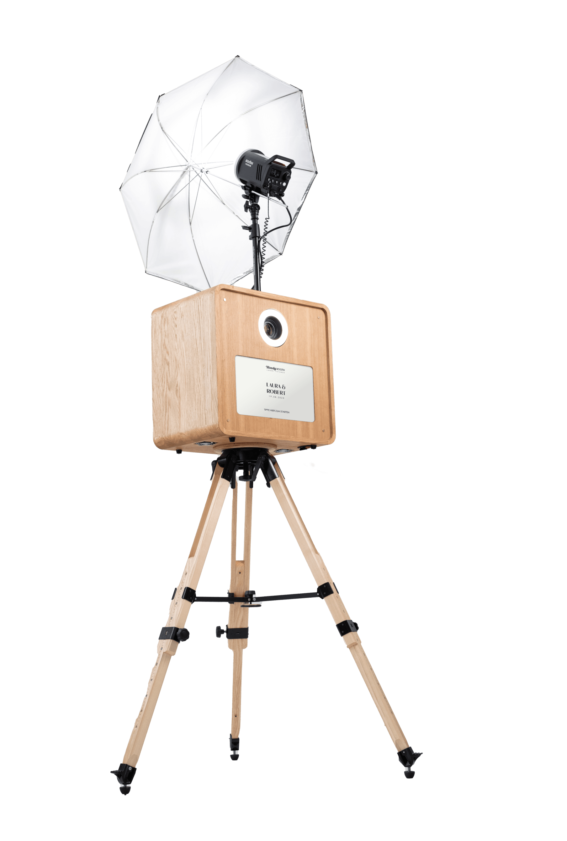 WoodyBooth Fotobox Leipzig — Premium Komponenten