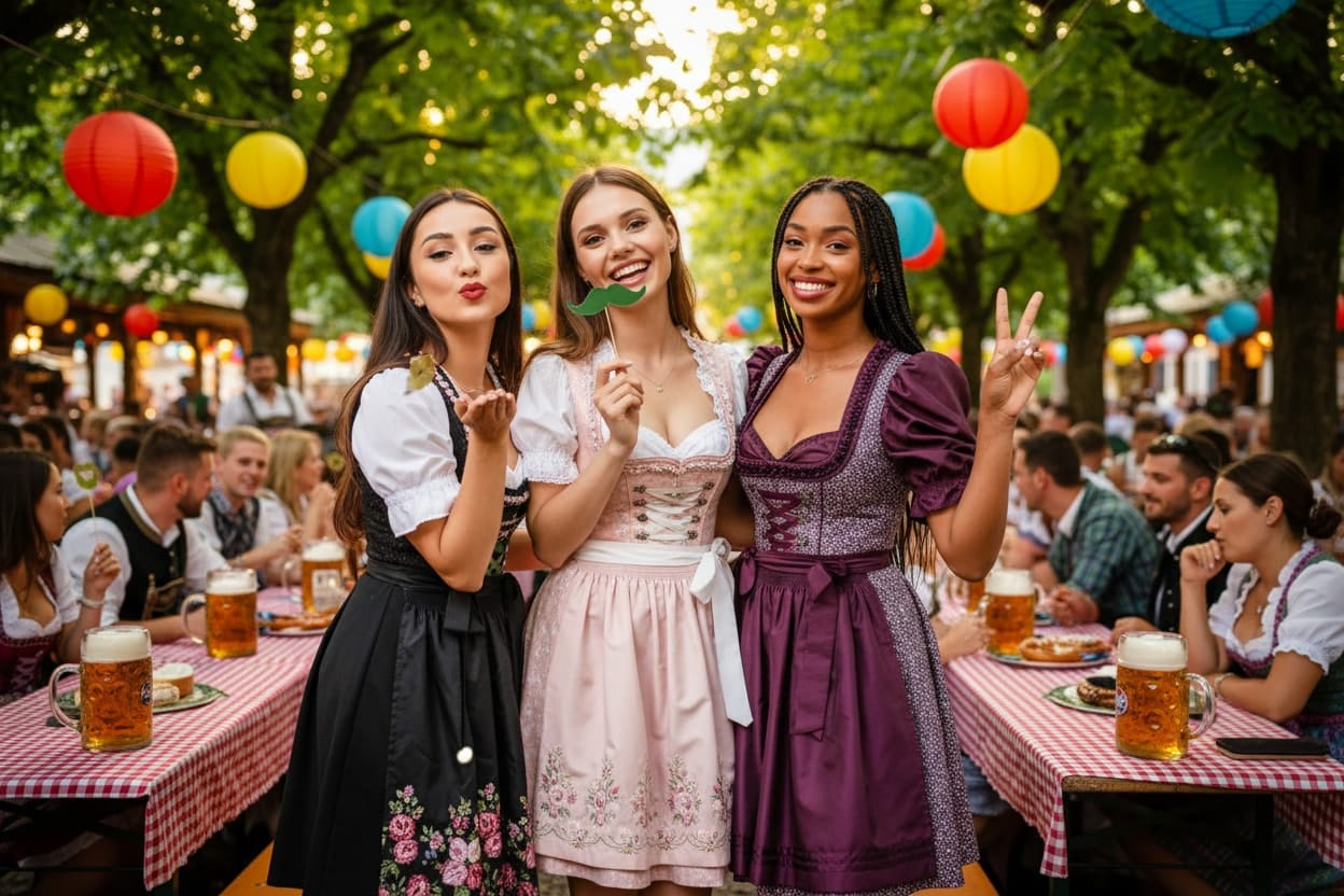 KI-Effekt Biergarten — Beispiel einer KI-Fotobox Aufnahme